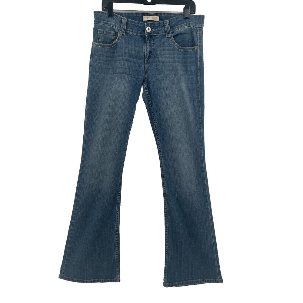No Boundaries Bootcut Jeans Juniors 13 Stretch Western‎ Flare Wide Blue Denim